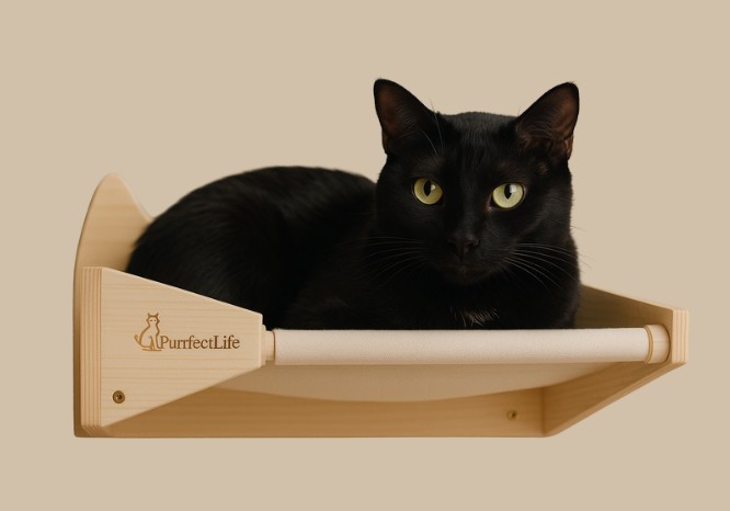 Cat resting in PurrfectLife hammock
